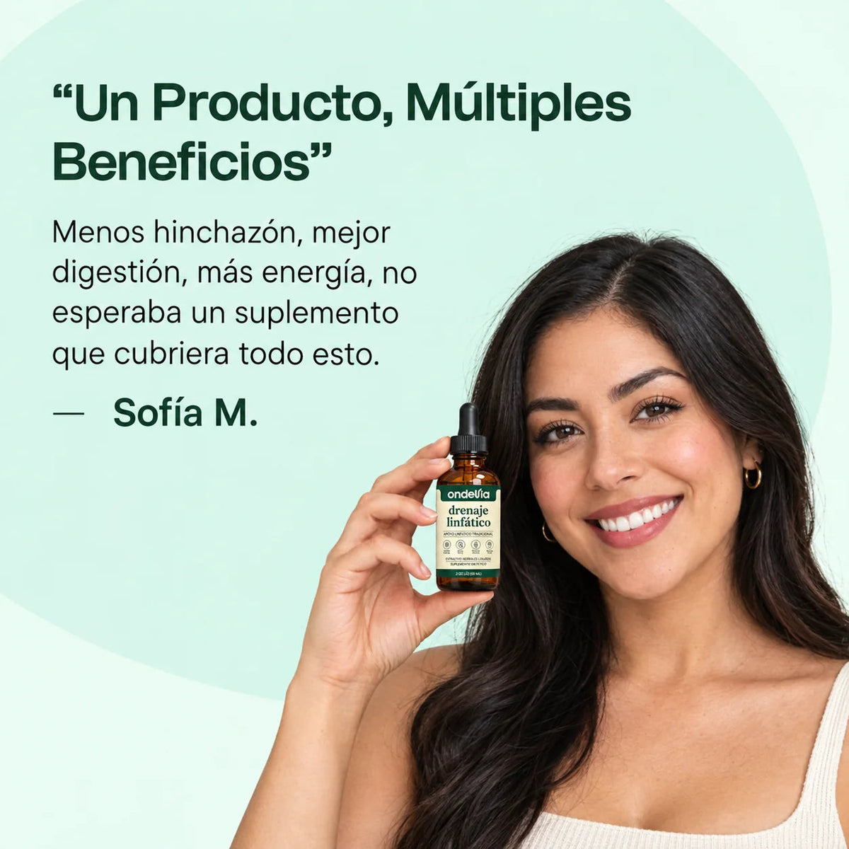 Testimonio de Sofía M.: menos hinchazón, mejor digestión y más energía con un solo producto