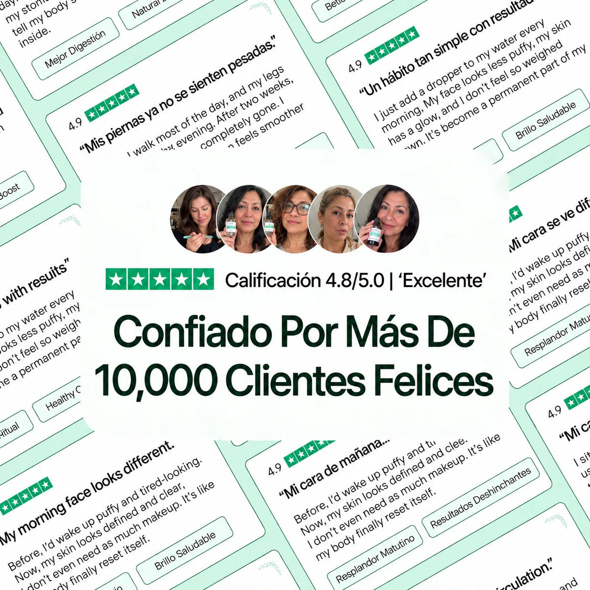 Valoración de 4,8 sobre 5 y reseñas de clientas de Ondellia
